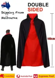 Halloween Cloak Kids/Adult Vampire Reversible Capes Dracula Devil PartyDress Up