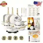 21-Piece Non-Stick Granite Cookware Set - Healthy Induction-Compatible Kitchen