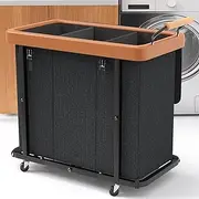 Rolling Laundry Sorter (Black)