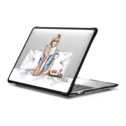 MacBook Pro 13-inch (M1 / M2 / Intel) Impact Case Girl Reading in Bed (blonde) Fashion Illustration Macbook Case