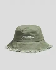 [Rusty] Rusty Girl's Glimmer Bucket Hat in Army Green One Size Army Green
