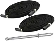 Goxfaca 2Pcs Cotton Drawstring Cord Replacement Drawstrings for Sweatpants and Shorts，Universal Drawstring Hoodies，Premium Hoodie String Replacement，with Easy Metal Threader.（Cylindrical）