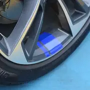 Car Wheel Rims Decal Stripes Hash Stripe Stickers Wheel Hub Stickers for 18"- 21" Wheels, 12Pcs,Blue
