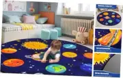 Round Space Rug for Kids Room Solar System Circle Rugs for 47'' Planet-01