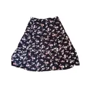 Charter Club Midi Skirt Womens Size XL Blue Floral Pull on Elastic Waist New