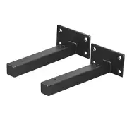 Floating Shelf Brackets, 2pcs 6"(150mm) Wall Mounted Shelf Supports, Black