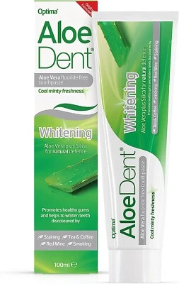 Aloe Dent Whitening Aloe Vera Toothpaste Fluoride Free | Natural Vegan SLS Free