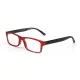【 Z．ZOOM 】老花眼鏡 抗藍光防護系列 時尚矩形粗框款(紅框灰身) 0度