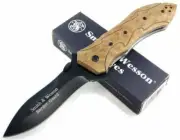 Smith & Wesson Border Guard SWBGC Plain Blade Desert Camo Aluminum Handles