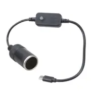 5V to 20V USB C to Car Charger Socket Cable for DashCam and LED Lights