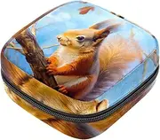 Period Bag,Sanitary Napkin Storage Bag,Animal and Tree,Tampon Bag for Purse