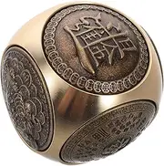 Brass Hand Ball Sensory Plaything For Elderly Rotating Fitness Ball Ergonomic Hand Grip Toy Fatigue Relief Hand Trainer Metal Grip Toy
