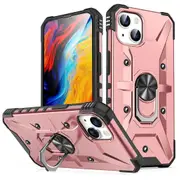 With Ring Holder Cover Case For iPhone14 Plus - Rose Gold