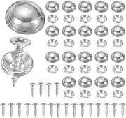 uxcell Brass Decorative Screws with Caps, Mirror Screw Self Tapping Screws Decorative Cover - Fitting for(Furniture Fixing- Wall Hangings - Wood Handcrafted) 15mm & 20 Pack & Silver
