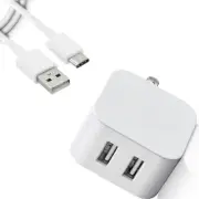 Grade A+ Dual USB Power Adapter Type C Cable for Samsung Galaxy A32 5G SM-A326U