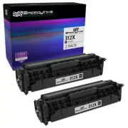 2pk Reman ReplacementToner HP CF380X HP 312X HY Black M476dn M476dw M476nw