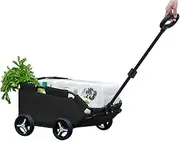 Rolling Cat Carrier Pet Carriage - Trolley Dog Cart | 4 Wheels Lightweight Dog Stroller | Small Dog Stroller | Large Dog Stroller | Pet Stroller for Medium Dogs | Puppy Stroller | Dog Strollers