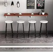 Floating Teak Wall Hanging Dining Table for Small Spaces Foldable and Space Saving Design for Home Kitchen Restaurant Milk Tea Shop Bar Ideal for Indoor Use