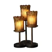 Justice Design Group GLA-8797-AMBR Veneto Luce 3 Light 16" Tall - Bronze
