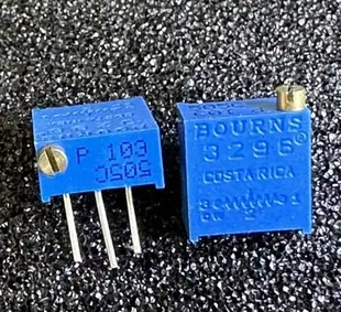 3296P-1-103 BOURNS TRIMMER 10K OHM 0.5W PC PIN SIDE