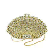 Nevenka Luxury Rhinestone Evening Clutch Bag Sparkly Bride Wedding Party Purses-Gold