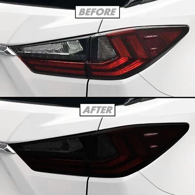 FOR 16-19 Lexus RX Tail Light & Rear Reflector SMOKE Precut Vinyl Tint Overlays (for: Lexus)