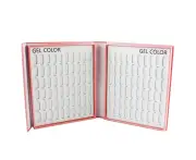 120 Colors Nail Gel Polish Display Chart Nail Polish Color Card with 120 Tips Pink - Pink