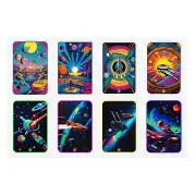 Cosmic Sticker Sheet - Space Art Decor, Planner Stickers, Space-Themed