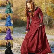 Medieval 18th Century Vintage Dress Maxi Dress Tunic Dress Ren Faire Viking Outlander Ranger Women's Celtic Viking Halloween Masquerade Party Evening LARP Ren