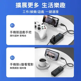 高速3.0 USB 集線器 快速傳輸 HUB 高速擴展器 即插即用 免驅動 分線器 USB延長線 USB擴充 傳輸線