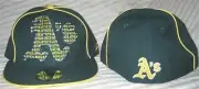 NEW ERA OAKLAND ATHLETICS A'S FITTED HAT CAP 7 1/4 BIG 100% WOOL GREEN NWT