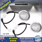 2 x Universal Rangehood Halogen Light Bulbs both male & Female Plugs AC12V 200