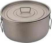 kokiya Titanium Pot 1.8L Portable Pot and Pan for Outdoor Camping Backpacking