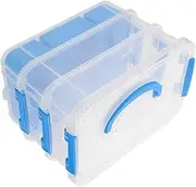KITANDOVE Stackable Plastic Toy Storage Boxes Multi-use Craft Organizer for Bricks Beads Office Supplies Compact Portable