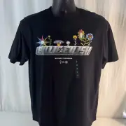 Billie Eilish x Uniqlo x Takashi Murakami T-Shirt Sz Small Black Graphic Tee NEW