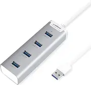 mbeat Stick Aluminium Portable 4 Port Data Transfer Super Speed USB Hub Adapter Ultrabook & MacBook