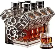 V8 Engines Whisky Bottle, V8 Engine Wtyle Flask, Stylish Home Bar Decoration, Personalized Whiskey Carafe, Creative Wine Decanter Decoration, for Whisky and Car Lovers