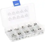 100pcs 5x20mm Fast-Blow Glass Tube Fuses Assorted Kit Amp 0.2A 0.5A 1A 2A 3A 5A 8A 10A 15A 20A Glass Fuse