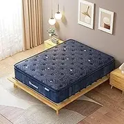 DreamZ Double Mattress 30cm Thickness, Euro Top Mattress with Memory Foam, Innerspring Spring System, 7-Zone Pocket Spring System, Pocket Coil,Pressure Relief,Medium Firm
