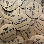 100 Pcs. of Love Your Order? Please Leave A Review Label Tags + Strings Included