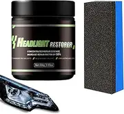 Headlight Clear Coat - Headlight Cleaner and Restorer with Sponge,Head Light Lens Restorer, Auto Detailing Supplies for Repair Headlight Yellowing, Haze, Scratches