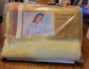 Vintage Room Concepts Flannelette Double Flat Sheet Yellow 81" By 96" Sealed