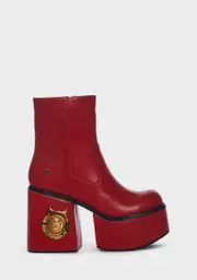 Wine Loves To Belong Platform Boots