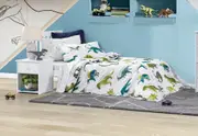 DINO ROAR Single Quilt Cover Set