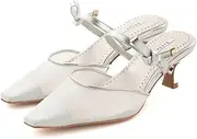 RANDA(ランダ) DD35028 Women's Mule Mini Ribbon Mule Pump