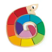 Tender Leaf Toys Colour Me Happy Wooden Worm Puzzle Kids/Children Toy 2y+