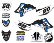 Custom Graphics Full Kit to Fit Yamaha TTR 50 STRENGTH STYLE sticker kit decals