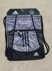 Brand New Adidas Alliance II Sackpack Onix Jersey Black White Grey Silver