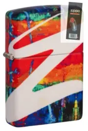 Zippo 49682 Drippy Z Design 540 Color Lighter + FLINT PACK