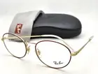 New Ray-Ban Reading Glasses RB 6439 3052 54-18 140 Gold &Red Oval Frames Readers